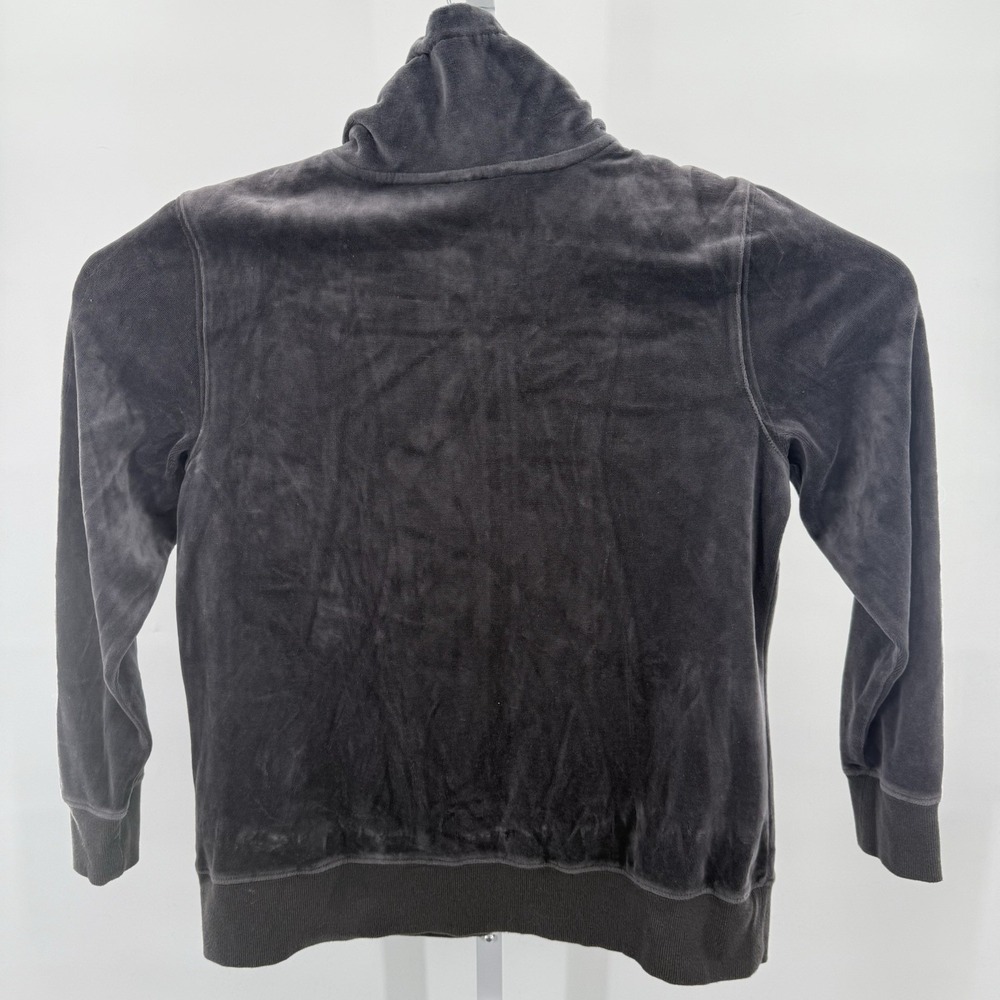 Christopher & Banks Y2K Velour Grey Zip Up Rhinestone Sparkle Gems Jacket Medium - Picture 3 of 7
